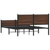vidaXL metallist voodiraam ilma madratsita pruun tamm 137x190 cm