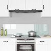 vidaXL K&ouml;gi Splashback 2 pcs Valge 80 x 40 cm karastatud klaas