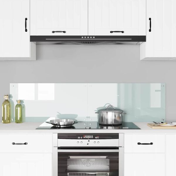 vidaXL K&ouml;gi Splashback 2 pcs Valge 80 x 40 cm karastatud klaas