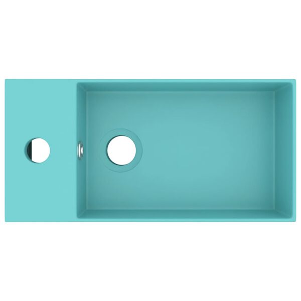 vidaXL vannitoa valamu &uuml;levooluavaga, keraamiline, heleroheline