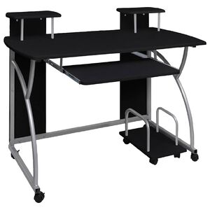 vidaXL arvutilaud, must, 110x52x88,5 cm, tehispuit