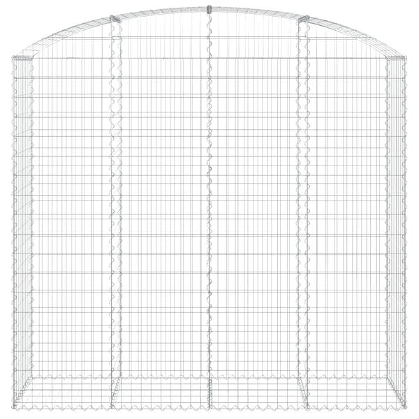 vidaXL kaarekujuline gabioonkorv, 200x50x180/200 cm, tsingitud raud