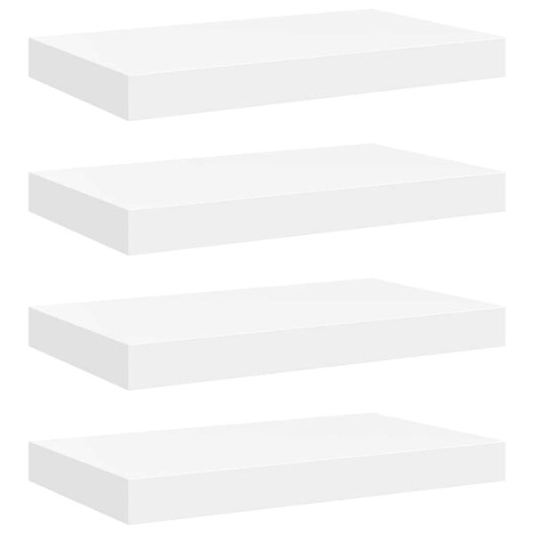 vidaXL seinariiulid, 4 tk, valge, 40 x 23 x 3,8 cm MDF
