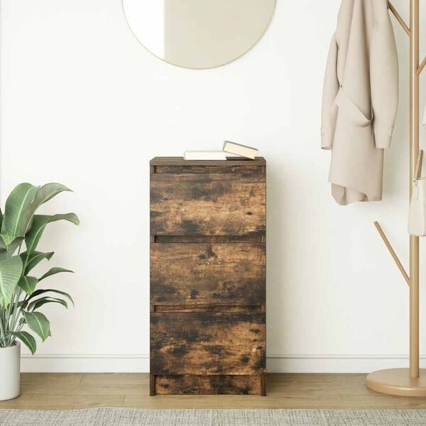 vidaXL puhvetkapp, suitsutatud tamm, 37,5x35x76 cm, tehispuit