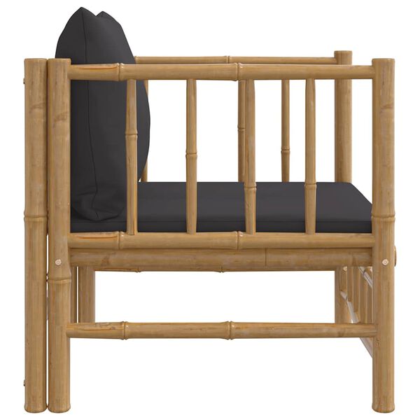 vidaXL aiadiivan tumehallide patjadega, bambus