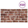 vidaXL Seinapaneelid 10 pcs Tumepruun ja valge 100 x 50 cm EPS vaht