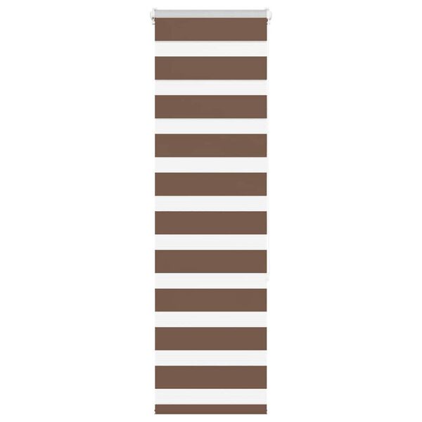 vidaXL Triibuline ruloo pruun 50x150 cm kanga laius 45,9 cm pol&uuml;ester