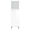 vidaXL vannitoakapp, k&otilde;rgl&auml;ikega valge, 30 x 30 x 100 cm, tehispuit