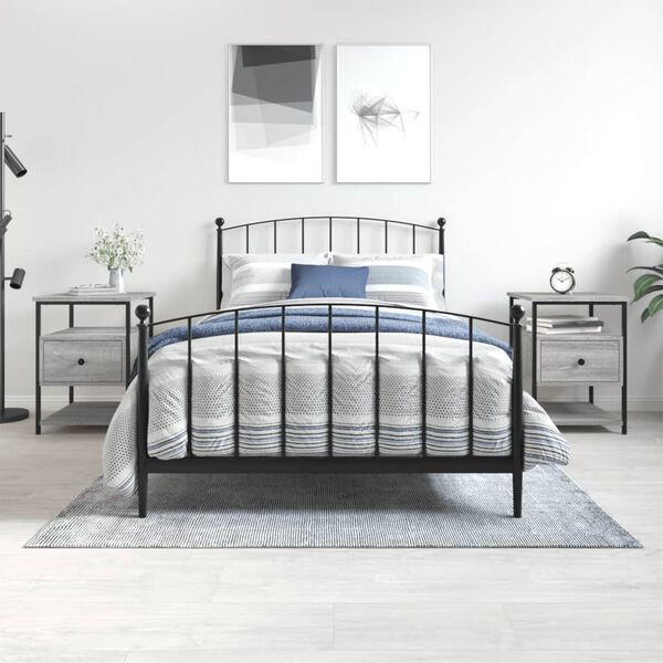 vidaXL &ouml;&ouml;kapid 2 tk, hall Sonoma tamm, 40 x 42 x 56 cm, tehispuit