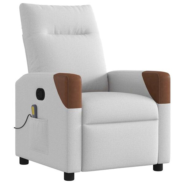 vidaXL Massage Recliner Tool Cloud Grey Fabric