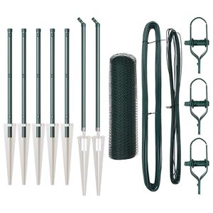 vidaXL Aiapost Roheline 10 x 0,4 m (13 mm v&otilde;rgu) Terased ja PVC