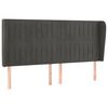 vidaXL voodipeats servadega, tumehall, 163x23x118/128 cm, samet
