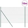 vidaXL Aiapost Roheline 10 x 1,6 m (40 x 40 mm v&otilde;rk) Terased ja PVC