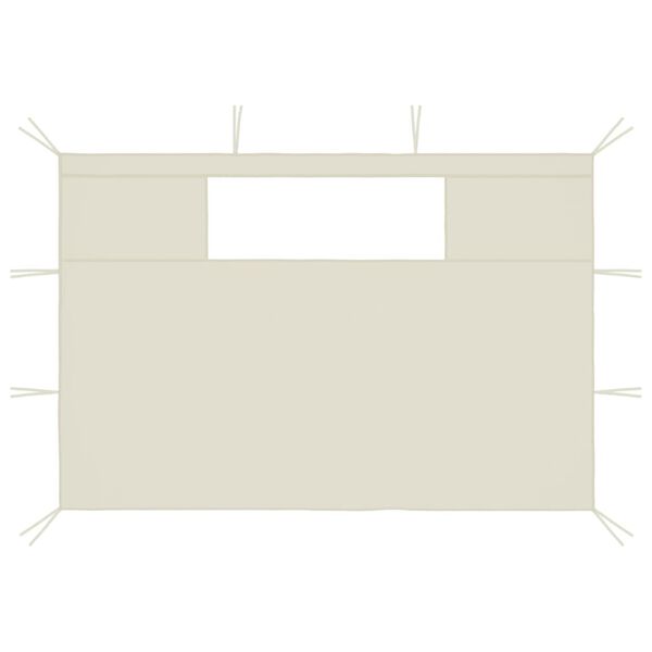 vidaXL lehtla külgseinad akendega 2 tk kreemjas