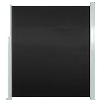 vidaXL lahtitõmmatav külgsein, 160 x 500 cm, must