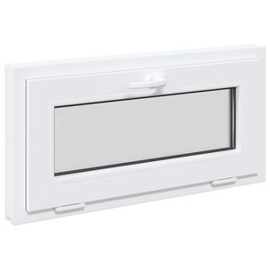 vidaXL Keldriakendus RISOR 80 x 40 cm PVC ja klaas Valge