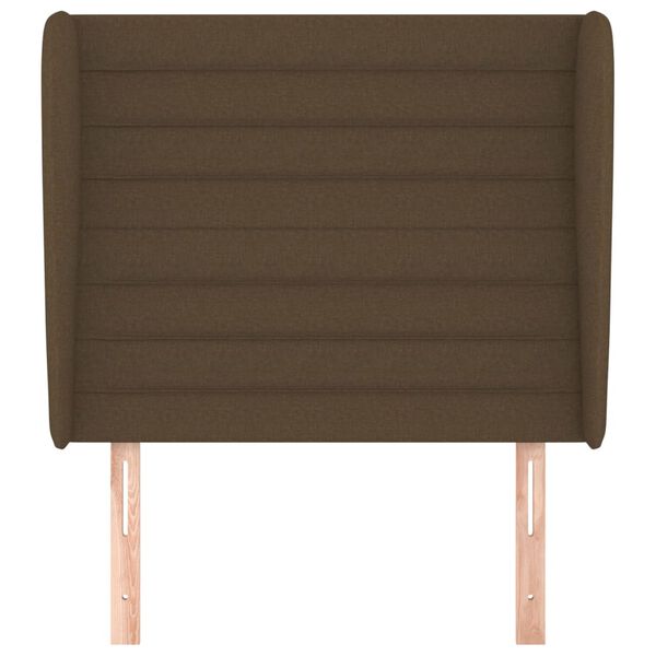 vidaXL voodipeats servadega, tumepruun, 103x23x118/128 cm, kangas