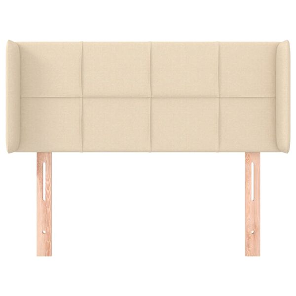 vidaXL voodipeats servadega, kreemjas, 83x16x78/88 cm, kangas