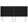 vidaXL voodipeats servadega, must, 163x16x118/128 cm, kangas