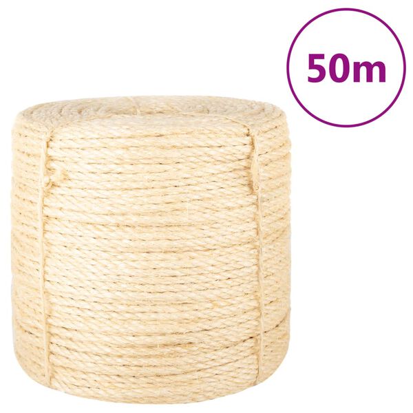 vidaXL k&ouml;is 100% sisal 6 mm 50 m