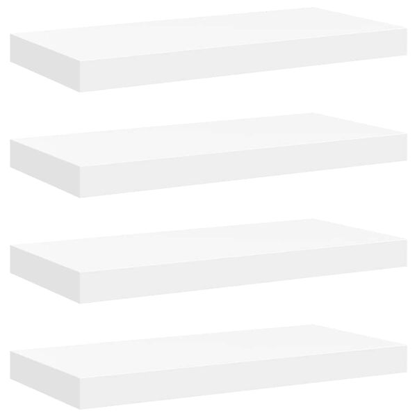 vidaXL seinariiulid, 4 tk, valge, 50 x 23 x 3,8 cm MDF
