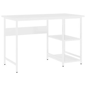 vidaXL arvutilaud, valge, 105 x 50 x 72 cm, MDF ja metall
