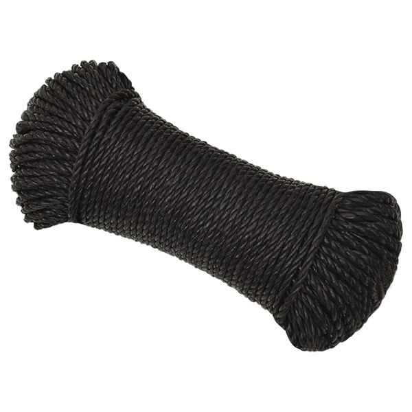 vidaXL töököis, must, 3 mm 25 m, polüpropüleen