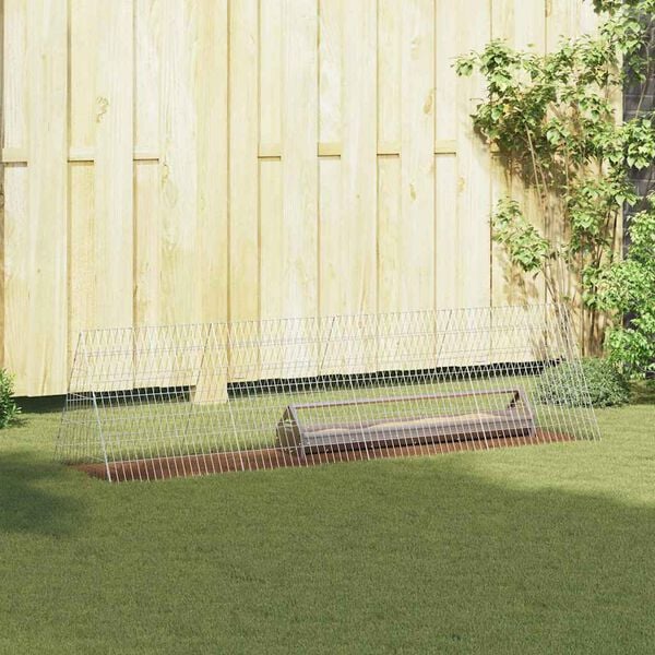 vidaXL Kanakpuur H&otilde;bedane 215 x 55 x 55 cm Tsinkteras