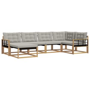 vidaXL V&auml;li diivanikomplekt 6 pcs Valge ja helehall