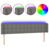 vidaXL LED-voodipeats, tumehall, 163x16x78/88 cm, kangas