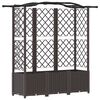 vidaXL T&otilde;stetud Padi Kase ja Katusega Pruun 163 x 40 x 141 cm PP