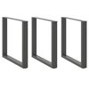 vidaXL s&ouml;&ouml;gilaua jalad, U-kujulised, 3 tk, antratsiithall, 90 x (72&ndash;73) cm, teras