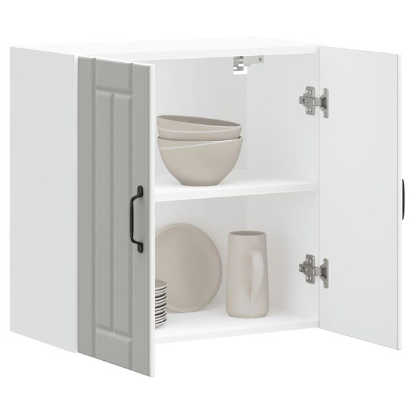 vidaXL köögi seinakapp Lucca, valge, tehispuit