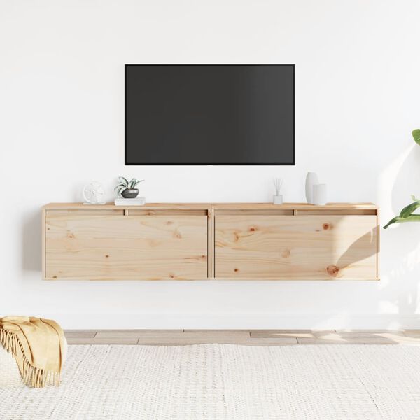 vidaXL seinakapid 2 tk, 80x30x35 cm, männipuit