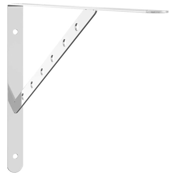 vidaXL riiuliklambrid 4 tk 40x2,5x25 cm hõbedane roostevaba teras