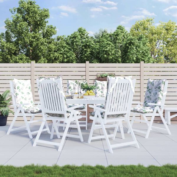 vidaXL k&otilde;rge seljatoega toolipadjad 6 tk, lehemuster, oxford kangas