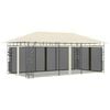 vidaXL varjualune s&auml;&auml;sev&otilde;rguga, 6 x 3 x 2,73 m, kreemjas