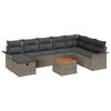 vidaXL Aia Diivanikomplekt padjaga ladustamisega 9 pcs Hall pol&uuml;rotang