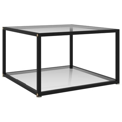 vidaXL kohvilaud, läbipaistev, 60 x 60 x 35 cm, karastatud klaas