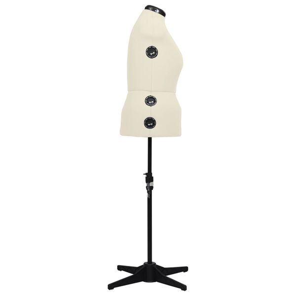 vidaXL reguleeritav kleidimannekeen, naine, kreemjas, L, suurus 44-50