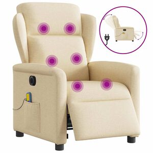 vidaXL elektriline massaažitool, kreemjas, kangas