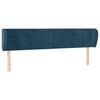 vidaXL voodipeats servadega, tumesinine, 203x23x78/88 cm, samet