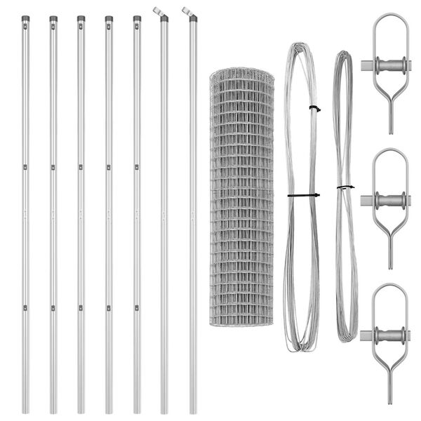 vidaXL Aed koos postiga H&otilde;bedane 1,2 x 10 m Terased ja PVC