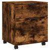 vidaXL mobiilne dokumendikapp ratastega, suitsutatud tamm, 45x38x54 cm