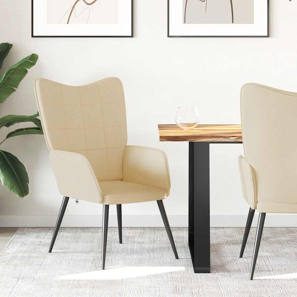 vidaXL puhketool, kreemjas, kangas