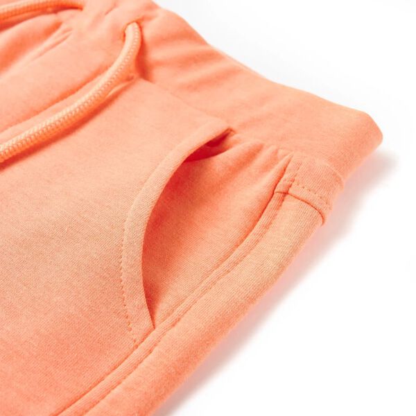 Laste lühikesed püksid pingutusnööriga, neoonoranž, 140