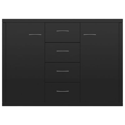 vidaXL puhvetkapp kõrgläikega, must, 88 x 30 x 65 cm, puitlaastplaat