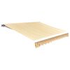 vidaXL varikatuse riie, oranž ja valge, 3,5 x 2,5 m