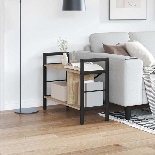 vidaXL Raamatukapp Sonoma tamm 75 x 30 x 58,5 cm Tehispuit