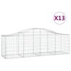 vidaXL kaarekujulised gabioonkorvid 13 tk, 200x50x60/80 cm, raud